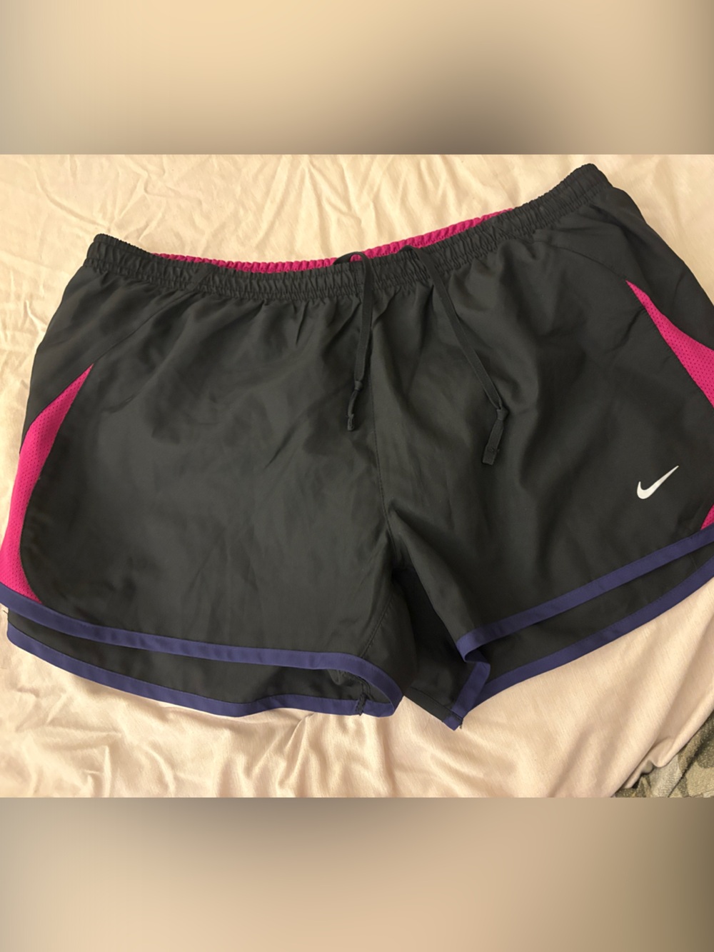 Nike Women’s Black Shorts with Pink and Purple Trim